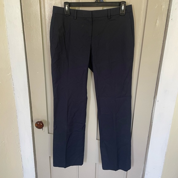 Brooks Brothers Navy Blue Straight Leg Pants Trousers 100% Cotton Professional - Picture 3 of 14